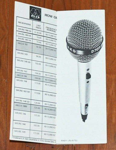 Brochure confronto microfoni - brochure,